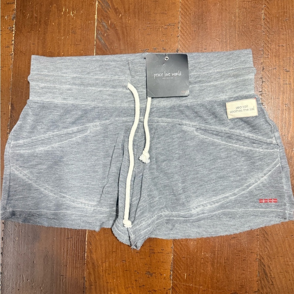 Peace Love World Heather Gray Athletic Shorts